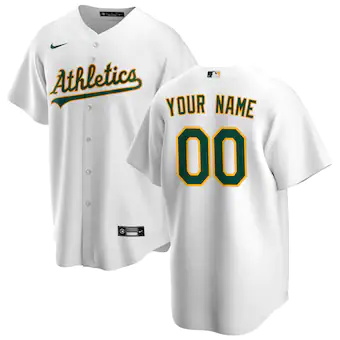 youth nike white oakland athletics home replica custom jers